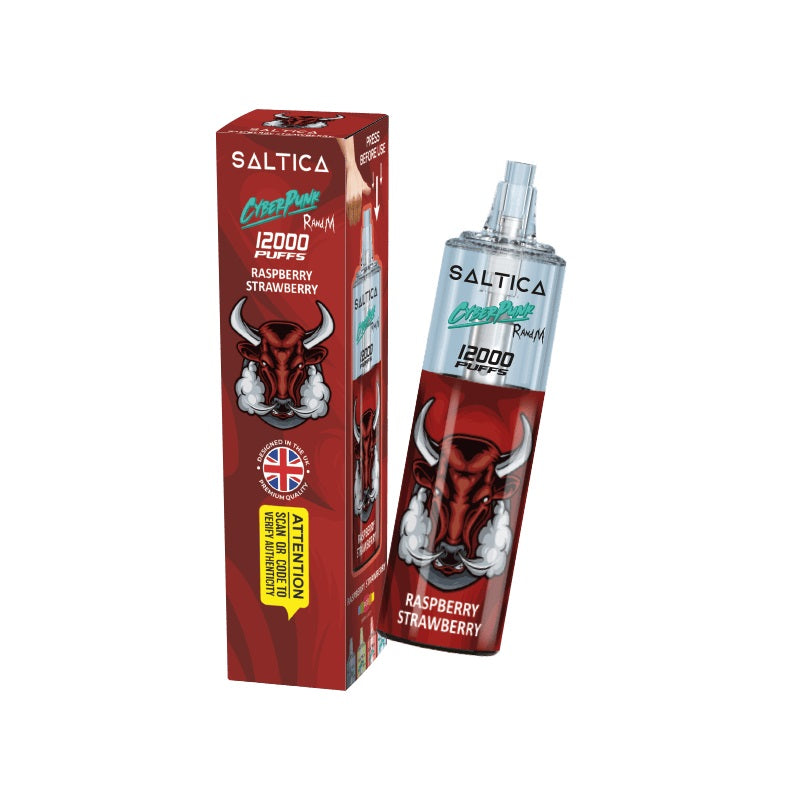 Saltica Cyberpunk 12000 Raspberry Strawberry Disposable Vape Bar